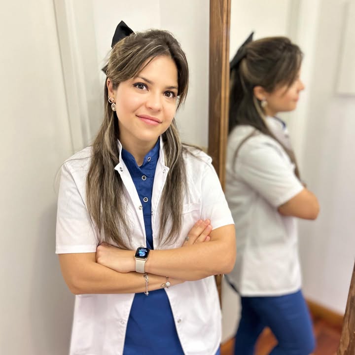 Dra. Camila Eustathiou en su consultorio